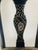 Gorgeous Mackenzie Childs Style 4 Chairs Black Lacquer TigerBrocade For Sale - Image 9 of 11