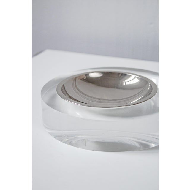 Transparent Acrylic Glass and Chrome Valet Tray by Felice Antonio Botta, 1970s For Sale - Image 9 of 13