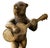 1970s Vintage Castilian Bronze Animal Band Sculptures - Playing Guitar and Drum (Model 3036-34a) - A Matched Pair For Sale - Image 5 of 16