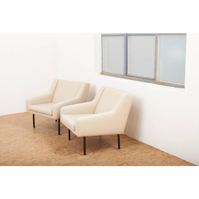 Model 202 Chairs on Black Metal Legs by Dieter Waeckerlin for Idealheim, 1961, Set of 2 For Sale - Image 12 of 14