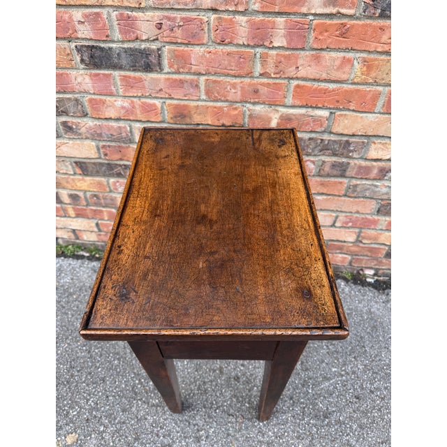 19th Century French Country Two Drawer Side Table For Sale - Image 9 of 12