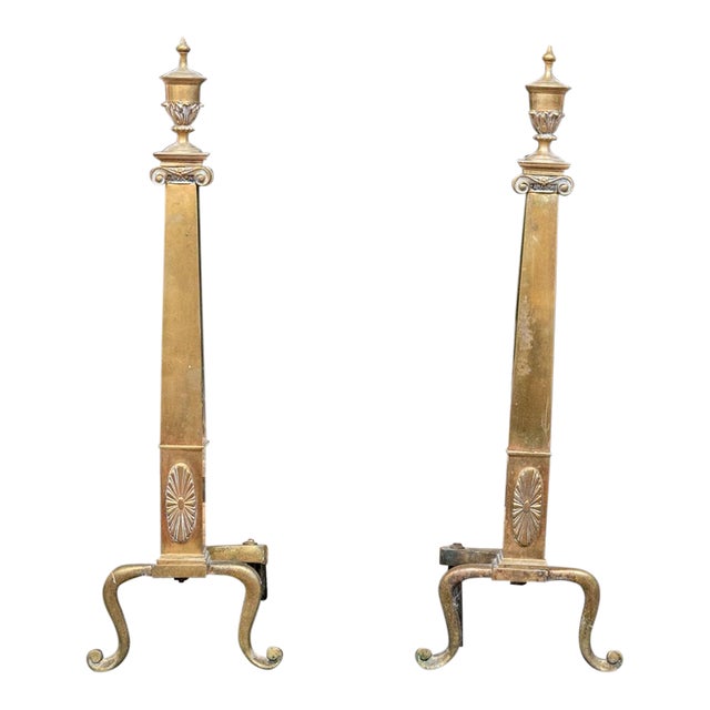 A Wonderful Collection of Antique Brass Fireplace Accessories For Sale