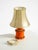 Beige 1960s Orange Ceramic Table Lamp with Cocoon Shade | Made in Italy For Sale - Image 8 of 18