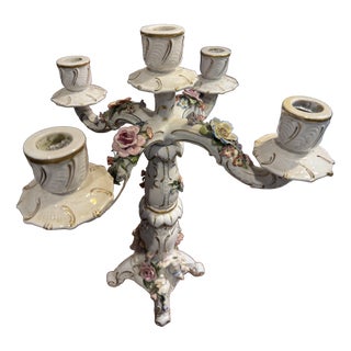 Vienna Porcelain Four-Branch Candlestick For Sale