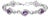 .925 Sterling Silver 1/10 Cttw Natural Round Diamond and 7X5MM Oval Amethyst Cross Tennis Bracelet (I-J Color, I1-I2 Clarity) - 7" For Sale