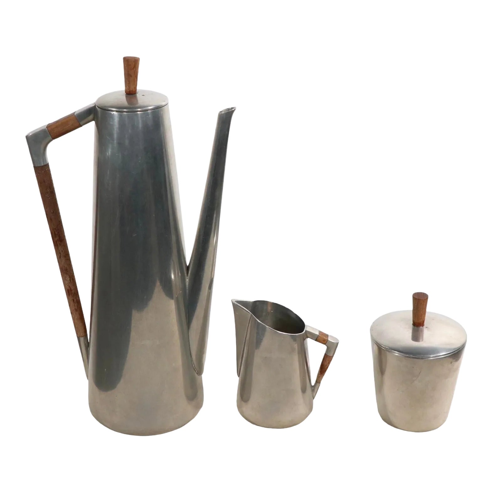 3 Pc Set Royal Holland Pewter Kmd Tiel. Daalderop C 1960's | Chairish