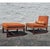 This is an all original Mid Century slipper style lounge chair and ottoman in the style of Jens Risom. The super clean...