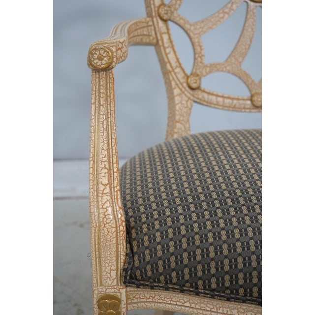 Set of 4 Ello Web Back Crackle Finish Armchairs For Sale - Image 15 of 18