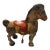Vintage 1940’s Mobo Horse Bronco Metal Riding Toy Self-Propelled England Wheels. Mid-Century Patina Steel Bouncing, Steering Ride Toy For Sale