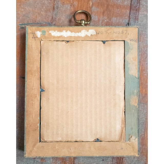 19th Century American Folk Art Watercolor Portrait of a Gentleman For Sale - Image 10 of 10