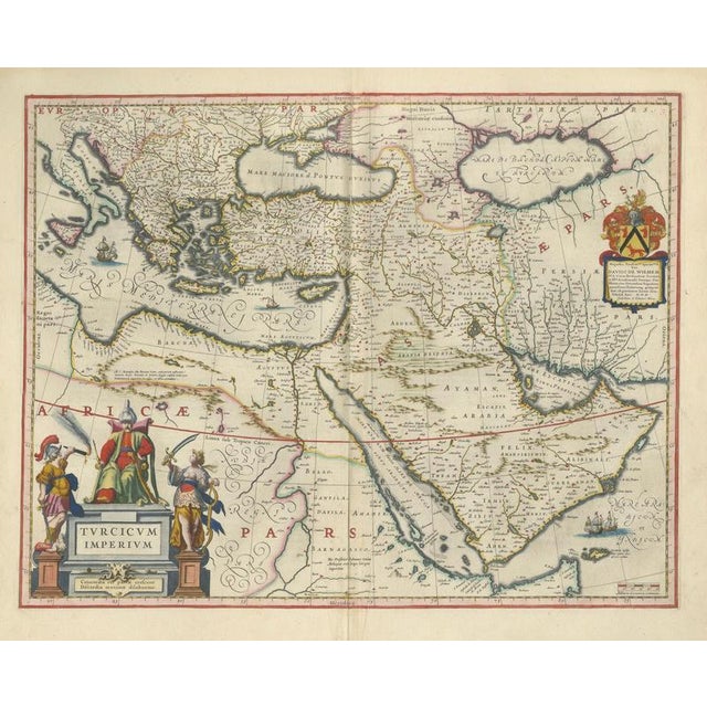 Ottoman Empire Map from Blaeu, 1642 For Sale - Image 3 of 14
