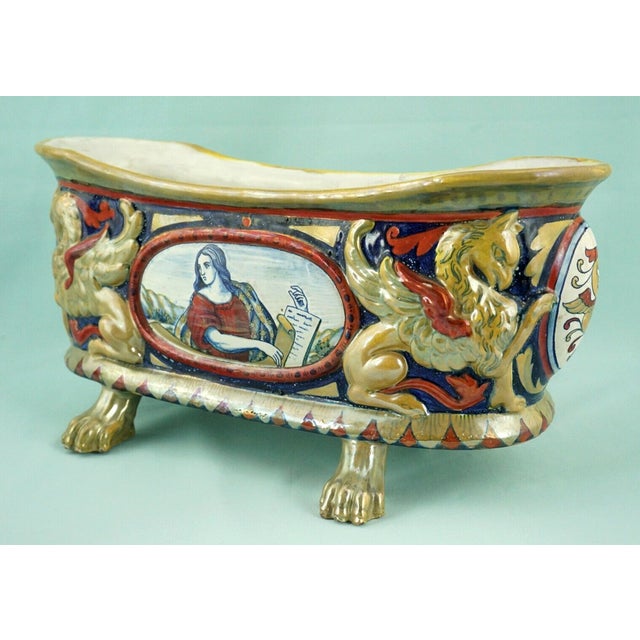 Blue 19th Century Lustre Majolica Ceramic Vase from Paolo Rubboli, Gualdo Tadino, Italy For Sale - Image 8 of 18