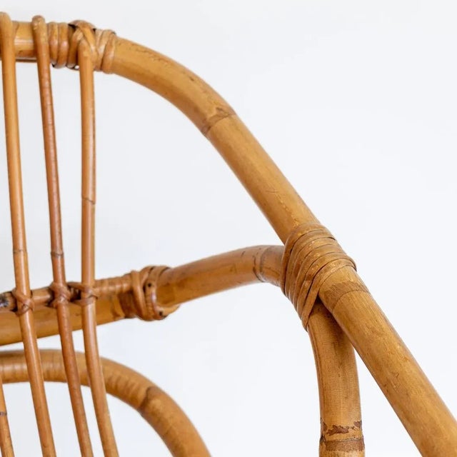 1960s Pair of Italian Rattan Bucket Chairs For Sale - Image 10 of 11