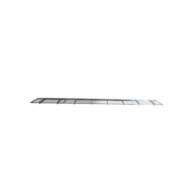 This impressive 12-foot-long minimalist floating wall shelf is constructed entirely from three transparent, heavy-duty...