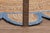 Royal Blue French Blue Round Jute Scallop Rug - 6'x6' For Sale - Image 8 of 9