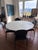 Authentic set of 4 Dakota Jackson Vik-Ter chairs from the 1990s, in all-original condition. The factory vinyl upholstery...