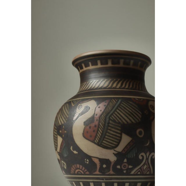 Art Nouveau Terracotta Vase by L. Hjorth, 1920s For Sale - Image 6 of 11
