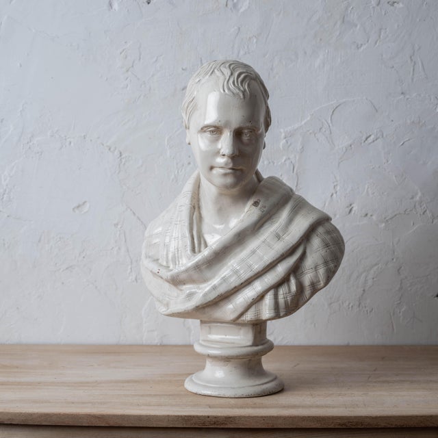 Traditional After Sir Francis Chantrey, Library Bust of Sir Walter Scott, Circa 1840 For Sale - Image 3 of 13