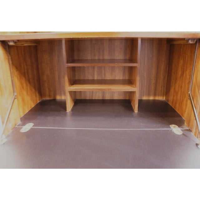 Brown Drexel Furniture Italian Provincial Burled Walnut 31" Secretary Bookcase / Wall Unit 530-810 For Sale - Image 8 of 16