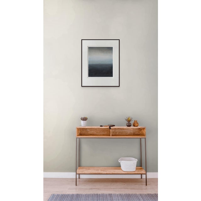 Abstract Contemporary Abstract Cold Wax, Oil Stick and Mixed Media on Canvas Paper "Umi 2" by Janise Yntema For Sale - Image 3 of 4