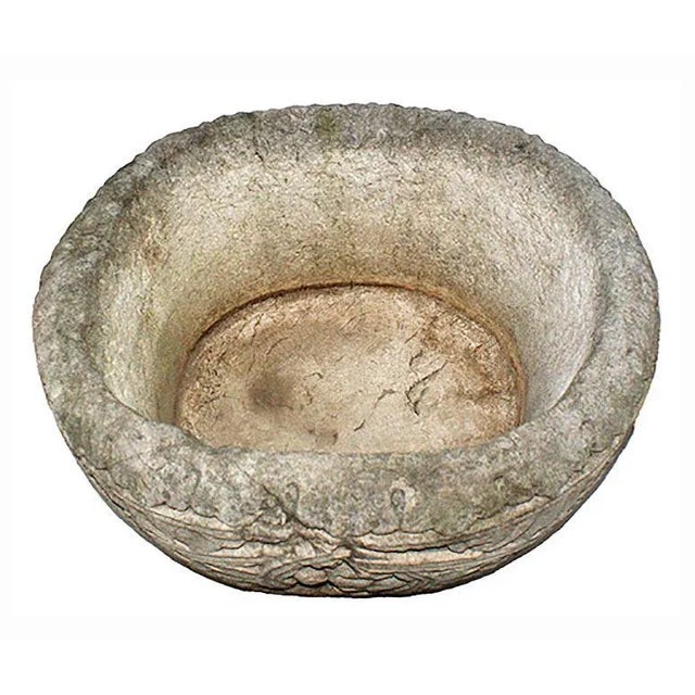 Antique Marble Planter Italian Relief Carved Istrian Marble For Sale - Image 4 of 12