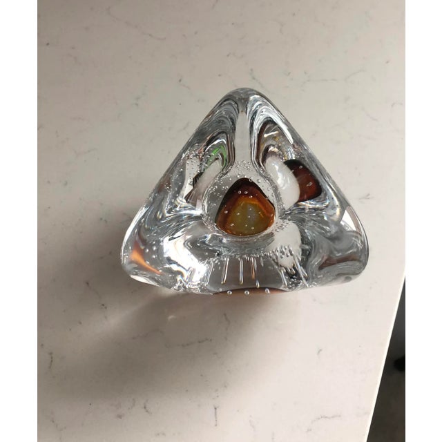 Tiny (transparent) bubbles… The rare shaped, one of a kind, artist signed, Marian Pyrcak paperweight is looking for a new...