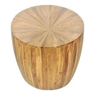 Zelrah Round Drum Accent Table by Loomlan For Sale