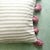 Moroccan Taupe & Pink Pompom Pillow Cover For Sale - Image 3 of 4