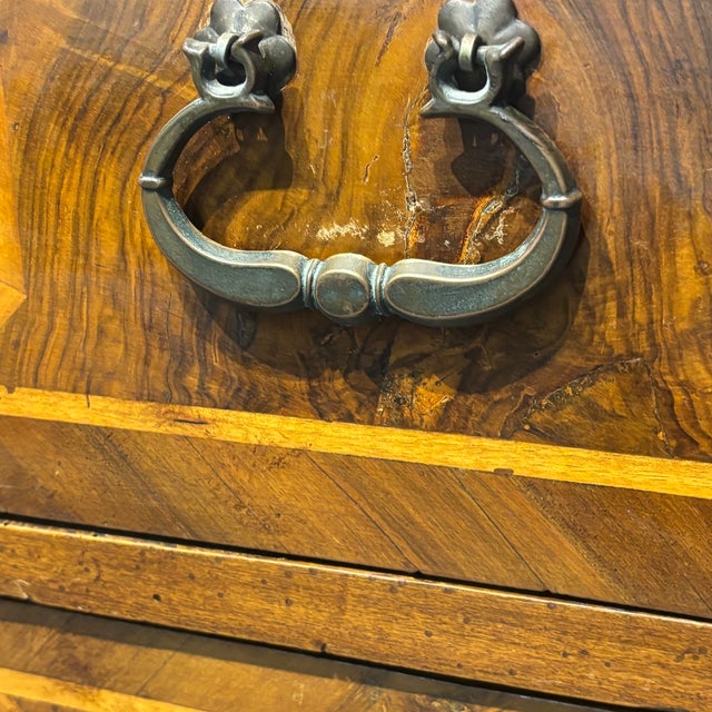 Wood Antique Louis XIV Walnut Chest of Drawers with Boxwood Inlays, Lombardy, Late 17th Century, 1600s For Sale - Image 7 of 16