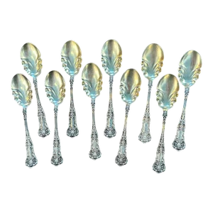 Early 1900s Black Starr and Frost Sterling Silver Ice Cream Spoons- Set of 10