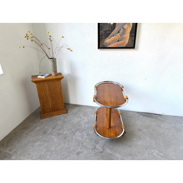 Wood Art Deco Serving Trolley, 1930s For Sale - Image 7 of 17