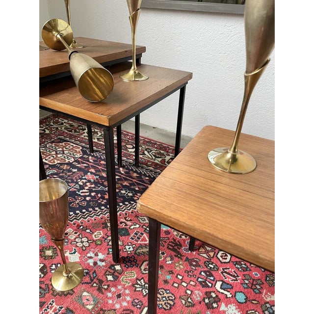 Modernist Teak Nesting Tables, 1950s, Set of 3 For Sale - Image 16 of 18