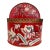 Vintage Hand Painted Red Tole Floral Wall Pocket Planter Mailbox For Sale