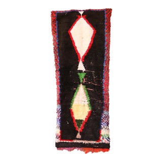 Moroccan Vintage Azilal Rug - 2'9" X 7'2" Ft For Sale