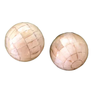 19th Century Antique Inlay Victorian Lawn Balls, Pair