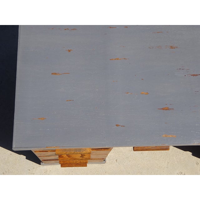 Vintage American Oak Desk, 1950s For Sale - Image 14 of 18