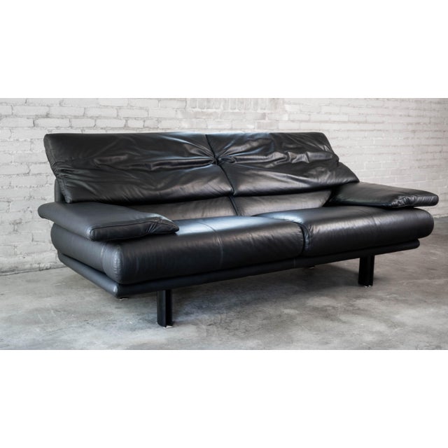 Mid-Century Modern 1980s Postmodern Leather Alanda Sofa by Paolo Piva for B&b Italia For Sale - Image 3 of 15