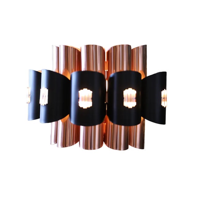 Lamp in Black Metal and Copper, Denmark, 1960s For Sale - Image 12 of 13