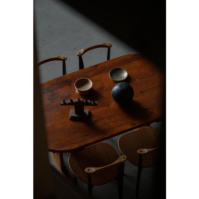 Brown Swedish Oval Dining Table in Pine, 1930s For Sale - Image 8 of 18