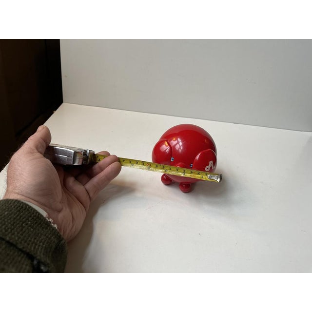 Red Vintage Optimist Red Piggy Bank by Hans Gustav Ehrenreichs, 1970s For Sale - Image 8 of 9