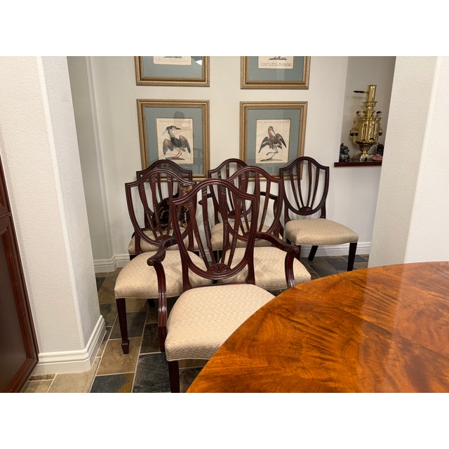 1990s Baker Furniture Mahogany Dining Chairs For Sale In Palm Springs - Image 6 of 13