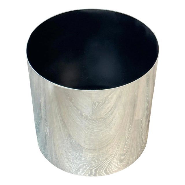 Stainless Drum Planter/ Table Base by Paul Mayen for Habitat For Sale