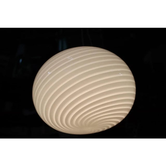 Spiral White Egg Ceiling Lamp from De Majo, 1970s For Sale - Image 3 of 10