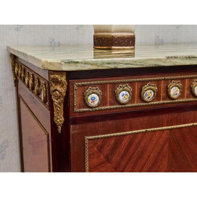 Brown TV Cabinet with Marble Top For Sale - Image 8 of 17