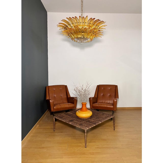 Vintage Hanging Light with 82 Amber Glasses, 1990s For Sale - Image 11 of 18