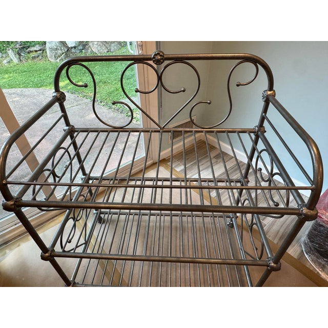 Vintage ABC Carpet & Home Wrought Iron 3-Tier Baker's Rack Add a touch of timeless elegance to your home with this...