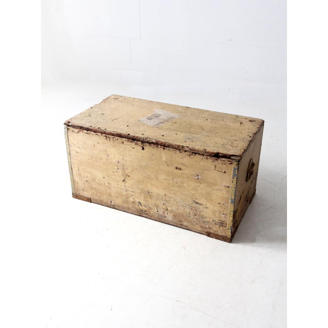 Antique Flat Top Trunk For Sale - Image 4 of 12