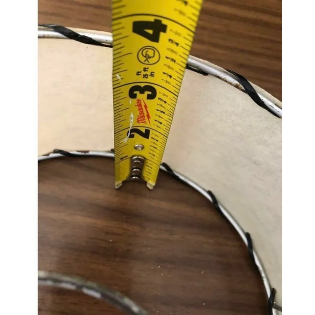 Vintage Mid 20th Century Whipstitch Fiberglass Lamp Shade For Sale - Image 11 of 12