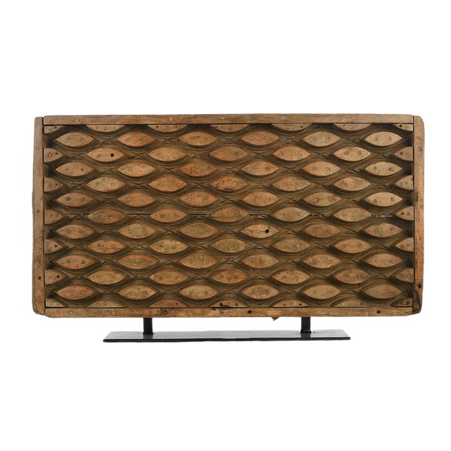 Wooden Wall Printing Plate, 1950s For Sale