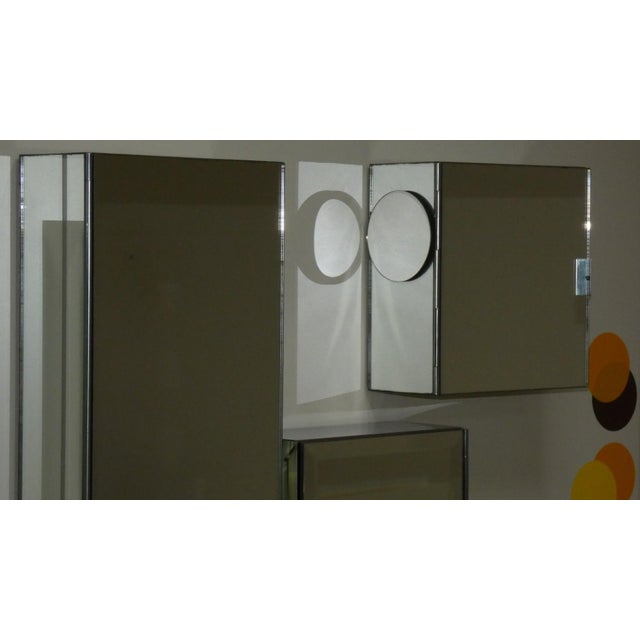 Vintage Italian Mirrored Cabinets, 1970s, Set of 3 For Sale - Image 3 of 18